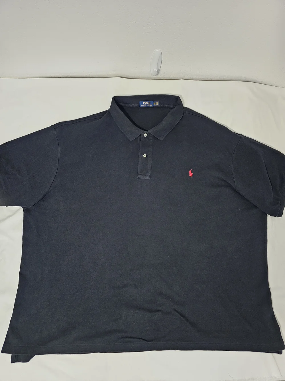 Polo Ralph Lauren Classic Fit Polo Shirt Black  Pony Logo Red Men's 5XB Big